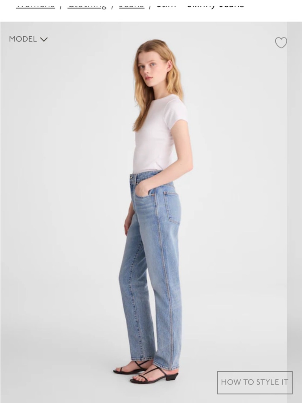 Madewell Light Blue Women’s Slim Straight Jeans (Org $148)